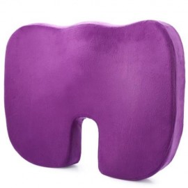 COCCYX ORTHOPEDIC PURE MEMORY FOAM SEAT CUSHION FOR CHAIR CAR OFFICE (PURPLE)