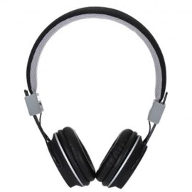 3.5MM PLUG FOLDABLE WIRED STEREO HIFI MUSIC HEADPHONES HEADSET (BLACK)