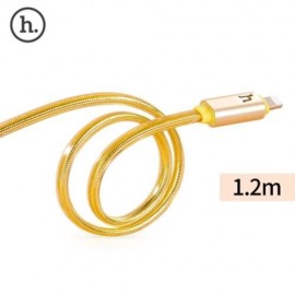 HOCO UPL12 2.4A METAL JELLY TEXTURE BRAIDED INTELLIGENT BREATHING LIGHT TRANSFER DATA SYNC