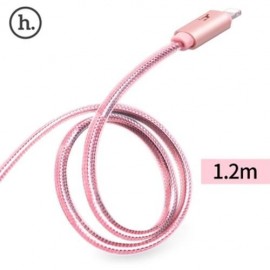 HOCO UPL12 2.4A METAL JELLY TEXTURE BRAIDED INTELLIGENT BREATHING LIGHT TRANSFER DATA SYNC