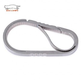 EDCGEAR SPRING CLIP HOOK S-SHAPE KEYCHAIN DOUBLE GATED HANG BUCKLE (GRAY)