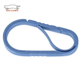 EDCGEAR SPRING CLIP HOOK S-SHAPE KEYCHAIN DOUBLE GATED HANG BUCKLE (BLUE)