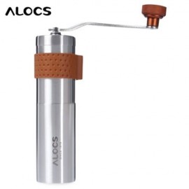 ALOCS CW - K17 OUTDOOR HOME TRAVEL HANDMADE COFFEE MILL GRINDER (SILVER)