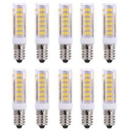 LIGHTME 10PCS E14 AC 220V 3W SMD 2835 LED BULB WITH 75 LEDS (WARM WHITE LIGHT)