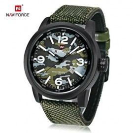 NAVIFORCE 9080 MEN QUARTZ WATCH LUMINOUS CALENDAR 3ATM CAMOUFLAGE PATTERN DIAL WRISTWATCH 