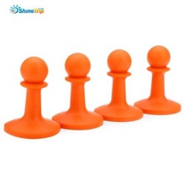 SHINETRIP 4PCS CAMPING TPR GUARD SHAPE LIGHTNING PROTECTION CAP DEVICE (ORANGE)