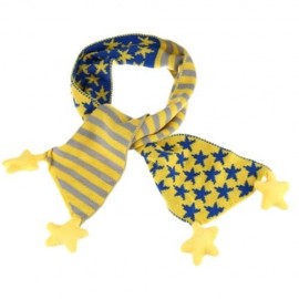CUTE STAR STRIPE PATTERN KNITTED WARM CHILDREN SCARF (BLUE)