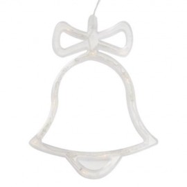 LED CHRISTMAS BELL WINDOW STRING FAIRY LIGHT BATTERY POWERED LAMP (COOL WHITE LIGHT)