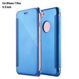 LUXURY MIRROR FLIP COVER PC CASE FOR IPHONE 7 PLUS 5.5 INCH (BLUE)