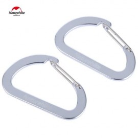 NATUREHIKE 2PCS OUTDOOR CLIMBING ALUMINUM ALLOY MULTI-FUNCTIONAL FAST HANG D-SHAPE CARABIN