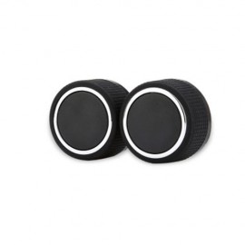 PAIR OF AUTOMOTIVE RADIO AUDIO CONTROL KNOB FOR CHEVROLET STYLISH CHROME RING