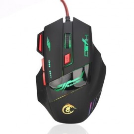HXSJ H100 3200DPI WIRED OPTICAL GAME MOUSE WITH EXCHANGED MODE BREATHING LIGHT (BLACK)