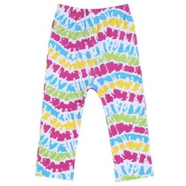 INFANT BABY GIRL CHILD PRINT ELASTIC LONG PANTS LEGGINGS (WAVE PATTERN)