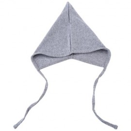 PRETTY PURE COLOR SMALL LACE-UP BABY HAT (LIGHT GRAY)