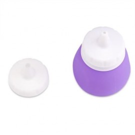 MINI SILICONE CAKE ICING PIPING POT NOZZLE SET PASTRY TOOL (WHITE AND PURPLE)