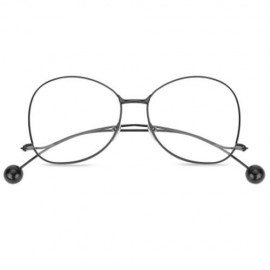 CASUAL OVERSIZE METAL FRAME UNISEX MYOPIA GLASSES (BLACK)