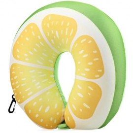 PORTABLE FRUIT U SHAPED PILLOW FOAM PARTICLES SOFT CUSHION FOR HOME TRAVEL (YELLOW)