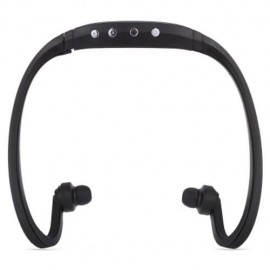 PORTABLE STEREO SPORT MP3 PLAYER SUPPORT TF CARD FM RADIO HEADPHONE (BLACK)