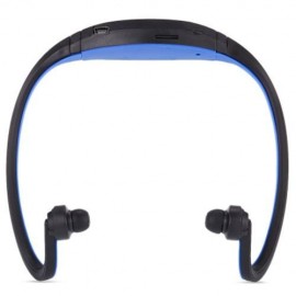 PORTABLE STEREO SPORT MP3 PLAYER SUPPORT TF CARD FM RADIO HEADPHONE (BLUE)