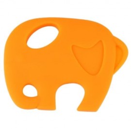 SWEET BABY CHILD CARTOON ANIMAL ELEPHANT SHAPE FOOD GRADE SILICONE BPA FREE TEETHER (ORANG