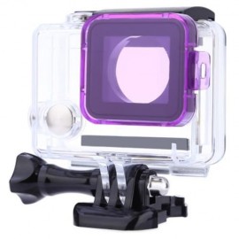 WATERPROOF DIVING HOUSING LENS FILTER CASE (PURPLE)
