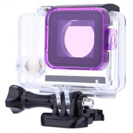 WATERPROOF DIVING HOUSING LENS FILTER CASE (PURPLE)