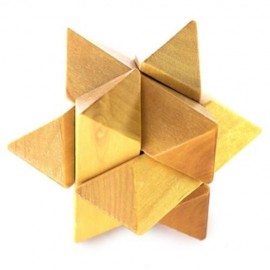 CLASSIC PUZZLE EDUCATIONAL WOODEN INTERLOCK TOY BIRTHDAY PRESENT (YELLOW)