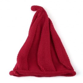 TRENDY TWISTED CHILD UNISEX WOOL KNITTING POINTED HAT (RED)