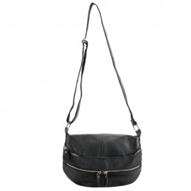 TRENDY PU LEATHER ZIPPER DESIGN SHOULDER BAG FOR LADIES