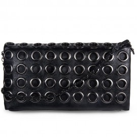 HOLLOW OUT CIRCLE ZIPPER DESIGN SHOULDER BAGS FOR  LADIES