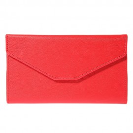 GUAPABIEN SOLID COLOR SNAP FASTENER CELL PHONE ENVELOPE CLUTCH WALLET