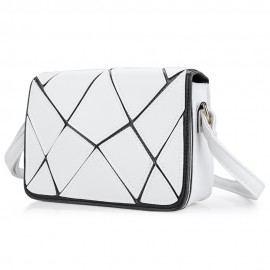 GUAPABIEN WATER CUBE PATCHWORK COVER SHOULDER MESSENGER BAG FOR LADY