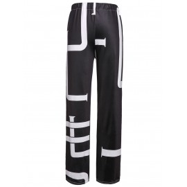 FASHIONABLE MID-WAISTED PRINTED LOOSE-FITTING WOMEN'S PANTS