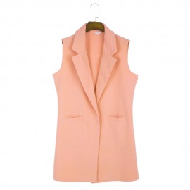 BRIEF LAPEL COLLAR CARDIGAN POCKET SLIM SUIT FOR WOMEN