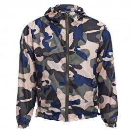 STYLISH CAMOUFLAGE HOODED MALE SUN PROTECTION COAT