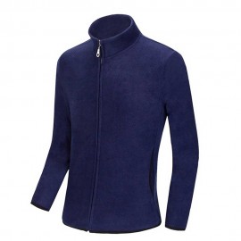 CASUAL SOLID COLOR STAND COLLAR LONG SLEEVE MALE COAT