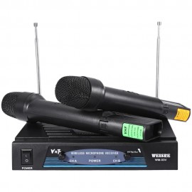 WEISRE WM - 03V PROFESSIONAL 210 - 280MHZ KARAOKE WIRELESS HANDHELD VHF TRANSMITTER MICROP