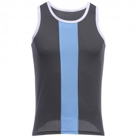 SIMPLE DESIGN MESH ROUND NECK SLEEVELESS MALE BREATHABLE VEST