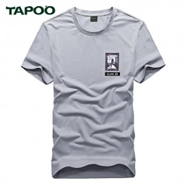 TAPOO PATTERN PRINTED ROUND NECK SHORT SLEEVE MALE SHIRT