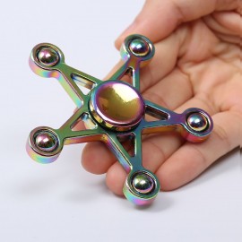 RAINBOW STAR STRESS RELIEF TOY HAND FIDGET SPINNER