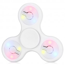 MULTI-COLOR PUSH BUTTON LED TRI-WING ABS FIDGET SPINNER WITH THREE FLASHING MODES FUNNY ST