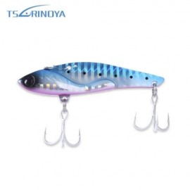 TSURINOYA ALL METAL SINKING FISHING BAIT IRON PLATE VIB SEQUIN FISH LURE (BLUE)