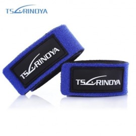TSURINOYA 2PCS / LOT FISHING ROD WRAP BELT TIE SUSPENDER HOLDER FISH TACKLE (BLUE)