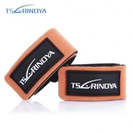 TSURINOYA 2PCS / LOT FISHING ROD WRAP BELT TIE SUSPENDER HOLDER FISH TACKLE (YELLOW)