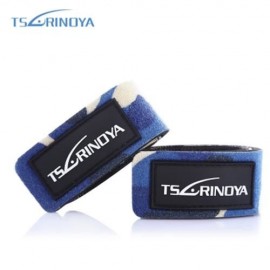 TSURINOYA 2PCS / LOT FISHING ROD WRAP BELT TIE SUSPENDER HOLDER FISH TACKLE (CAMOUFLAGE)