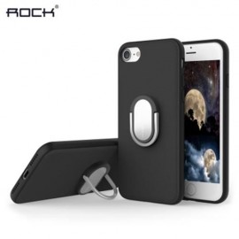 ROCK M1 MAGNETIC SUCTION RING HOLDER PU LEATHER COVER CASE FOR IPHONE 7 (BLACK)