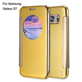 LUXURY MIRROR FLIP COVER HARD PC CASE WITH AUTO SLEEP WAKE UP FUNCTION FOR SAMSUNG GALAXY 
