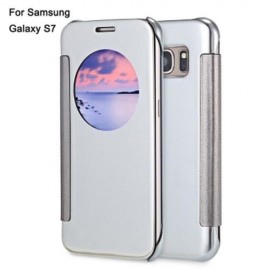 LUXURY MIRROR FLIP COVER HARD PC CASE WITH AUTO SLEEP WAKE UP FUNCTION FOR SAMSUNG GALAXY 