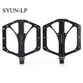 SYUN-LP PAIRED FASHION ALUMINUM ALLOY BIKE PEDAL FOR MOUNTAIN ROAD BICYCLE (BLACK)