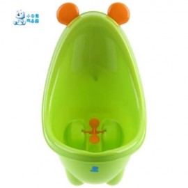 SNOW BEAR CUTE SOLID COLOR CARTOON CHILD STANDING TYPE URINAL (GREEN)